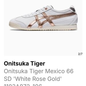 Onitsuka Tiger by Asics Mexico 66 White and Rose Gold Sneakers